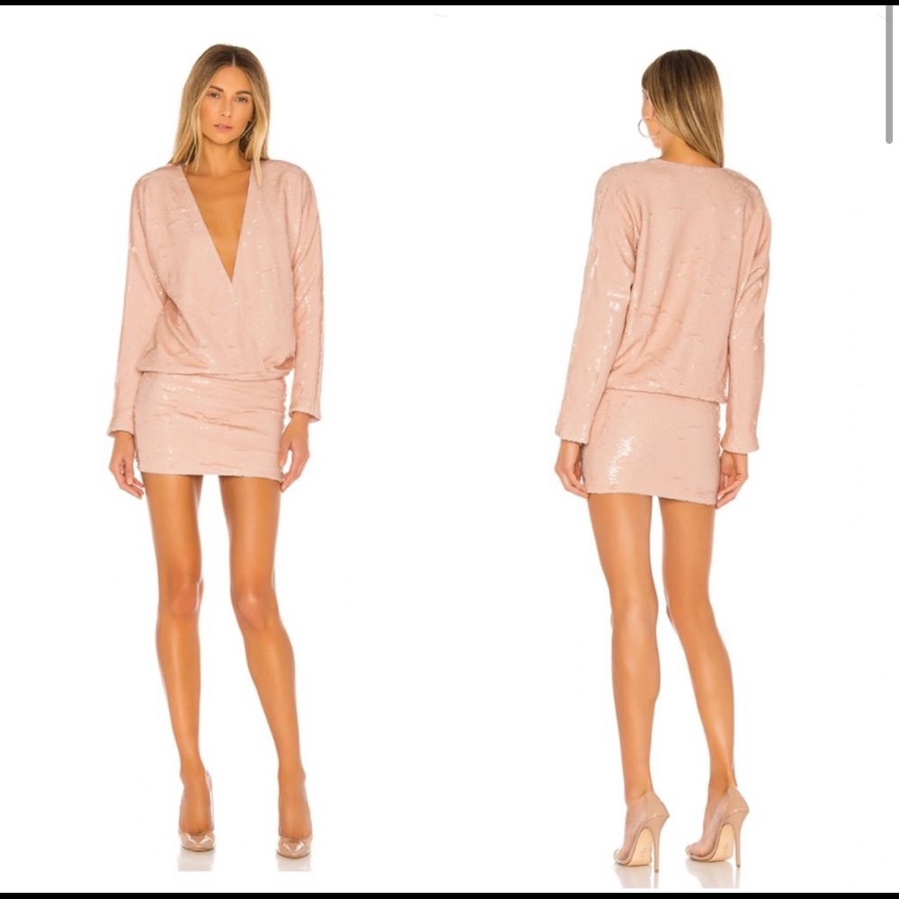 L’academie Clementine Sequin dress Pink Small